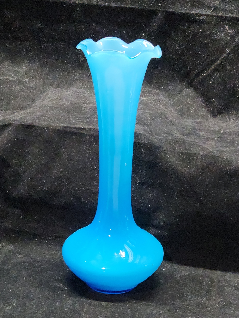Blue Glass Bud Vase - Brand Unspecified